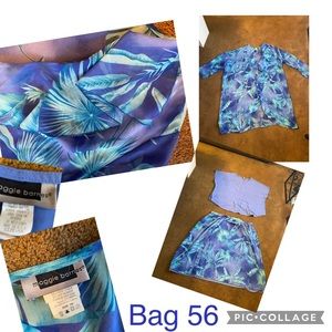 5X Maggie Barnes lavender and teal three-piece summer suit